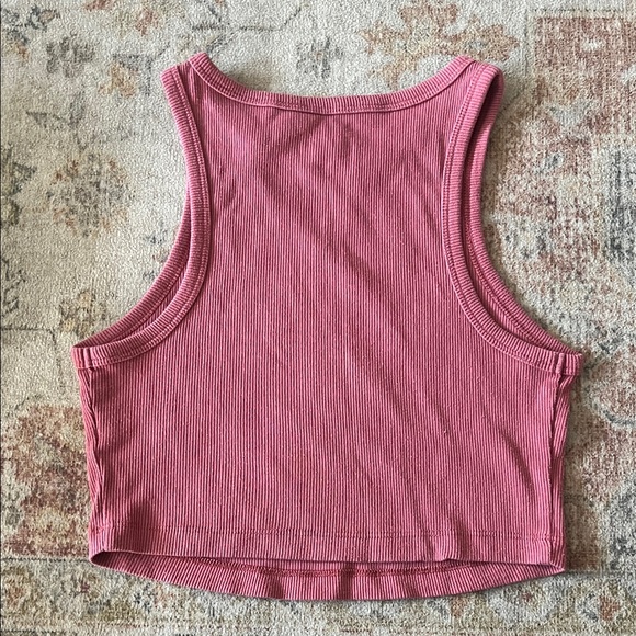 Wild Fable Dusty Pink Ribbed Crop Top - Picture 5 of 5